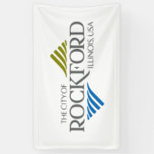 Flagge von Rockford (Illinois) Banner (Vertikal)