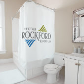 Flagge von Rockford (Illinois) Duschvorhang (Beispiel)