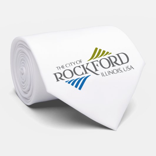 Flagge von Rockford (Illinois) Krawatte (Gerollt)