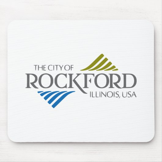 Flagge von Rockford (Illinois) Mousepad (Vorne)