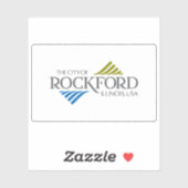 Flagge von Rockford, Illinois, USA Aufkleber (Blatt)