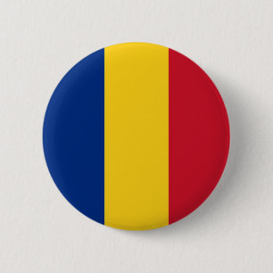 Flagge von Rumänien auf Button-/Knopf-Abzeichen Button