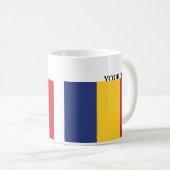 Flagge von Rumänien Kaffeetasse (VorderseiteRechts)