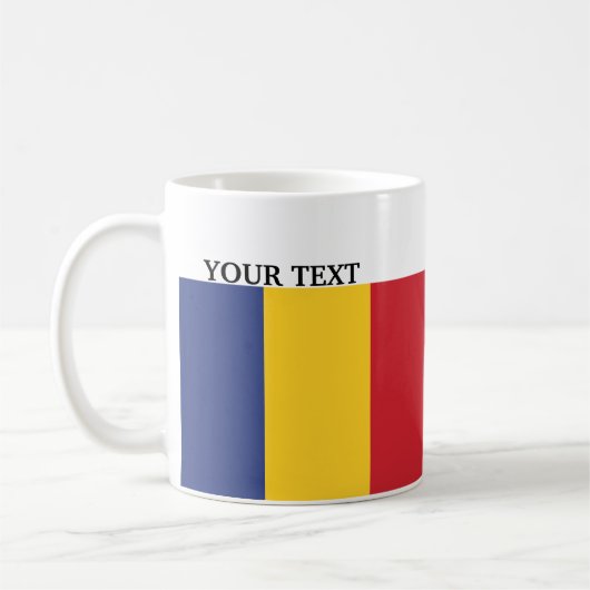 Flagge von Rumänien Kaffeetasse (Links)