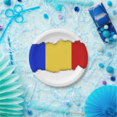 Flagge von Rumänien Pappteller (Party)