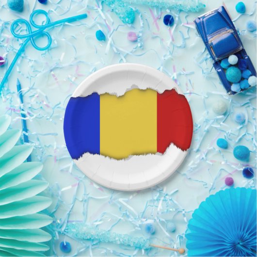 Flagge von Rumänien Pappteller (Party)