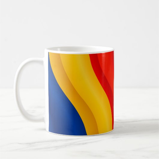 Flagge von Rumänien-Tasse Kaffeetasse (Links)