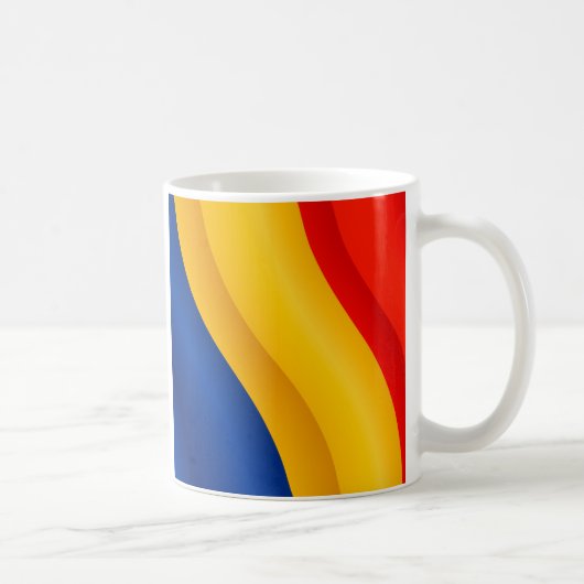 Flagge von Rumänien-Tasse Kaffeetasse (Rechts)