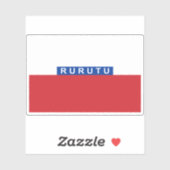 Flagge von Rurutu Aufkleber (Blatt)