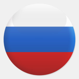 Flagge von Russland Runder Aufkleber