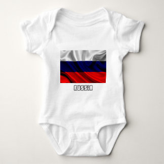 Flagge von Russland, russische Flagge Baby Strampler