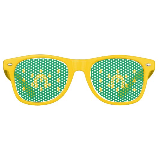 Flagge von Rutland Retro-Sonnenbrille Partybrille (Vorderseite)