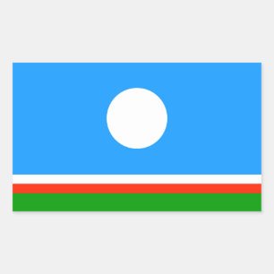 Flagge von Sacha Rechteckiger Aufkleber