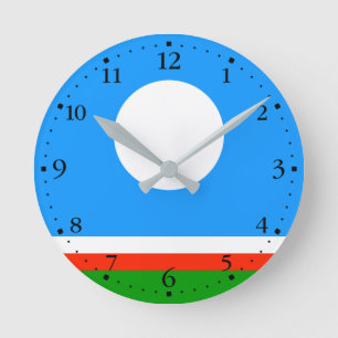 Flagge von Sacha Runde Wanduhr