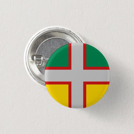 Flagge von Saguenay-Lac-Saint-Jean (QUÉBEC) Button (Vorne & Hinten)
