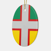 Flagge von Saguenay-Lac-Saint-Jean (QUÉBEC) Keramik Ornament (Links)