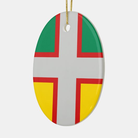 Flagge von Saguenay-Lac-Saint-Jean (QUÉBEC) Keramik Ornament (Links)