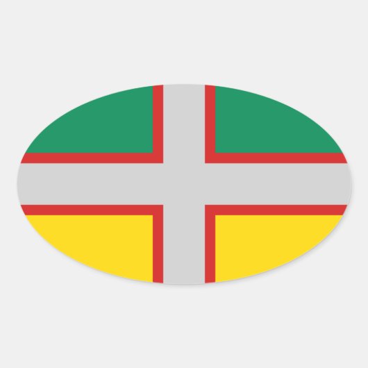 Flagge von Saguenay-Lac-Saint-Jean (QUÉBEC) Ovaler Aufkleber (Vorderseite)