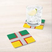 Flagge von Saguenay-Lac-Saint-Jean (QUÉBEC) Rechteckiger Pappuntersetzer (Vor Ort)