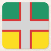 Flagge von Saguenay-Lac-Saint-Jean (QUÉBEC) Rechteckiger Pappuntersetzer (Vorderseite)