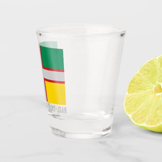 Flagge von Saguenay-Lac-Saint-Jean (QUÉBEC) Schnapsglas (Rechts)