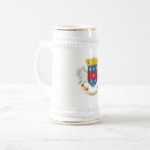 Flagge von Saint-Barthélemy Bierglas (Vorderseite Links)