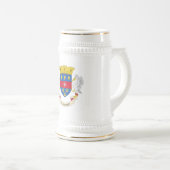 Flagge von Saint-Barthélemy Bierglas (VorderseiteRechts)
