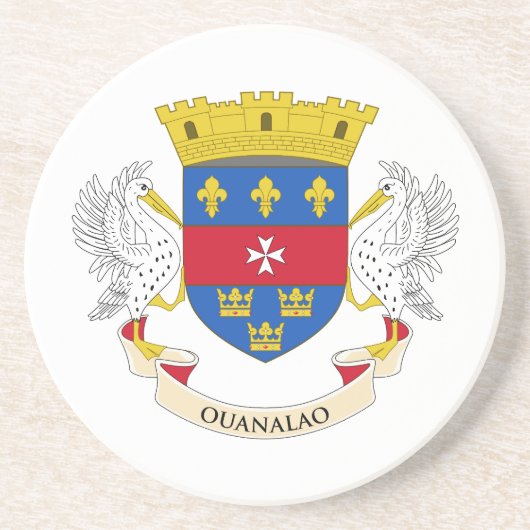Flagge von Saint-Barthélemy Getränkeuntersetzer (Vorne)