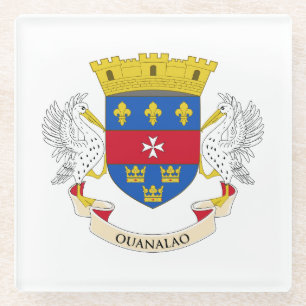 Flagge von Saint-Barthélemy Glasuntersetzer