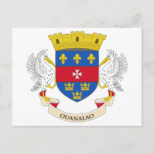 Flagge von Saint-Barthélemy Postkarte