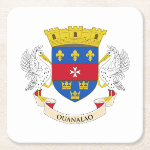 Flagge von Saint-Barthélemy Rechteckiger Pappuntersetzer