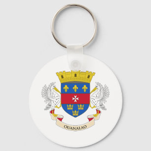 Flagge von Saint-Barthélemy Schlüsselanhänger