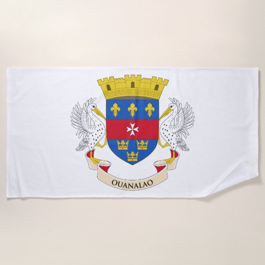Flagge von Saint-Barthélemy Strandtuch (Vorderseite)