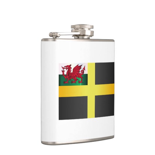 Flagge von Saint David of Wales Flachmann (Rechts)