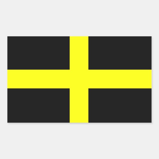 Flagge von Saint-David Rechteckiger Aufkleber (Vorderseite)