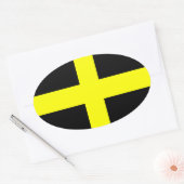 Flagge von Saint-David (Wales) Ovaler Aufkleber (Umschlag)