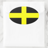 Flagge von Saint-David (Wales) Ovaler Aufkleber (Tasche)