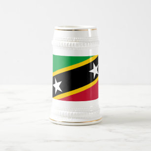 Flagge von Saint Kitts und Nevis Bierglas