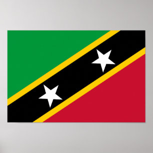 Flagge von Saint Kitts und Nevis Poster