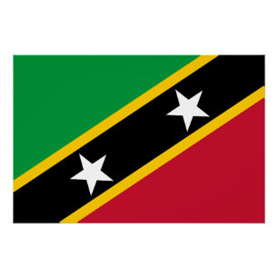 Flagge von Saint Kitts und Nevis Poster