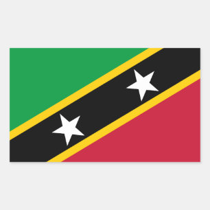 Flagge von Saint Kitts und Nevis Rechteckiger Aufkleber