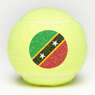 Flagge von Saint Kitts und Nevis Tennisbälle