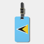 Flagge von Saint Lucia Gepäckanhänger (Vorderseite vertikal)