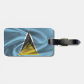 Flagge von Saint Lucia Gepäckanhänger (Rückseite horizontal)