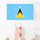 Flagge von Saint Lucia (St. Lucia) (Karibik) Banner (Insitu)