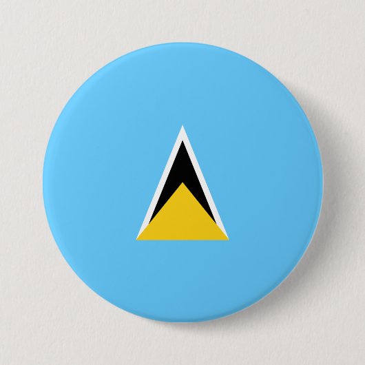 Flagge von Saint Lucia (St. Lucia) (Karibik) Button (Vorderseite)