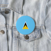 Flagge von Saint Lucia (St. Lucia) (Karibik) Button (Beispiel)