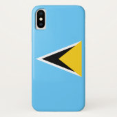 Flagge von Saint Lucia (St. Lucia) (Karibik) Case-Mate iPhone Hülle (Rückseite)