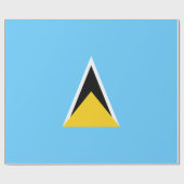 Flagge von Saint Lucia (St. Lucia) (Karibik) Geschenkpapier (Flach)