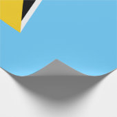 Flagge von Saint Lucia (St. Lucia) (Karibik) Geschenkpapier (Ecke)
